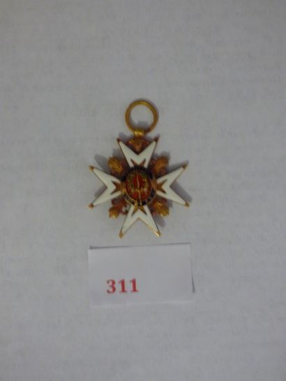 France Ordre de Saint Louis Croix, Louis XVI.
Or, émail (éclats), SR.