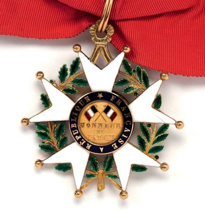 France Ordre de la Légion d'honneur Étoile de Commandeur, 2è République.
Or, centre...