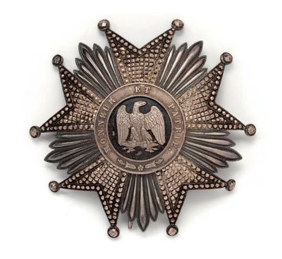 France Ordre de la Légion d'honneur Plaque de Grand-Croix, IInd Empire.
Argent, Fabrication...