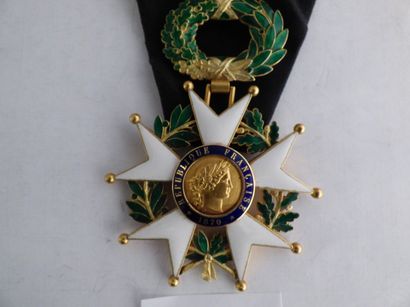France Ordre de la Légion d'honneur Étoile de Commandeur, IIIè République.
Or, émail...
