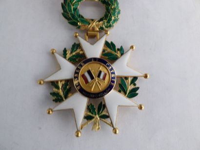 France Ordre de la Légion d'honneur Étoile de Commandeur, IIIè République.
Or, émail...