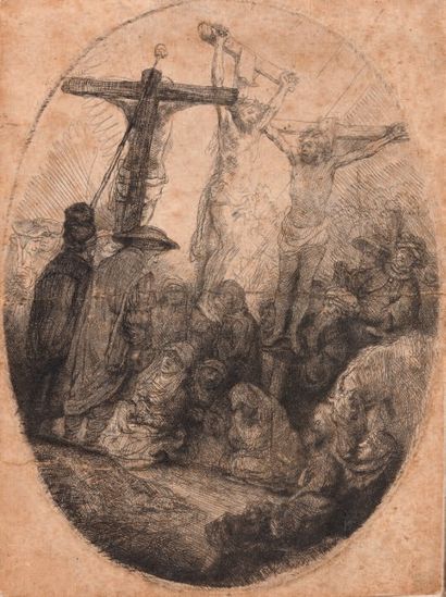 Harmensz Van Rijn REMBRANDT (1606 - 1669) 
Crucifixion (Boon 79, N.H.D. 196) 13,7...