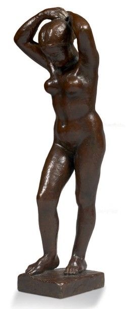 Léon INDENBAUM (1890-1981) 
Baigneuse au Chignon, circa1926. Tirage posthume
Bronze...