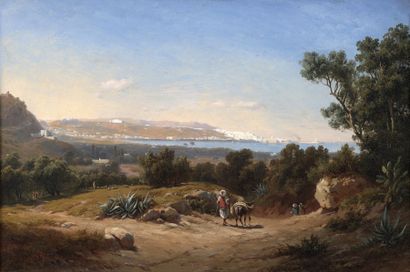 Curt Victor Clemens GROLIG (1805-1863) 
La baie d'Alger, circa 1845
Huile sur toile,...