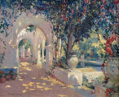William Adolphe LAMBRECHT (1876 -1940) 
Jardin du palais d'Hydra, Alger
Huile sur...