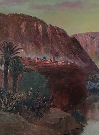Maxime NOIRÉ (1861-1927) 
Paysage de montagne
Huile sur toile, signée en bas à droite...