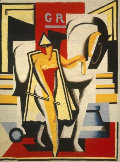  L' Écuyère du cirque Gruz, d'après une toile de 1927 de Jean Metzinger (1883-1956)
Tapisserie
Environ... Gazette Drouot