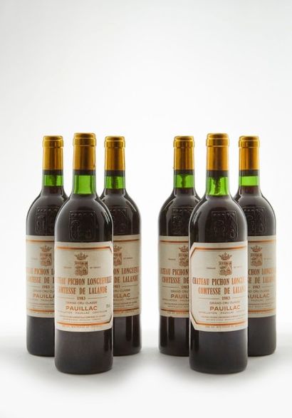 null 6 B CHÂTEAU PICHON COMTESSE DE LALANDE (2 B.G; e.l.s.) GCC2 Pauillac 1983 