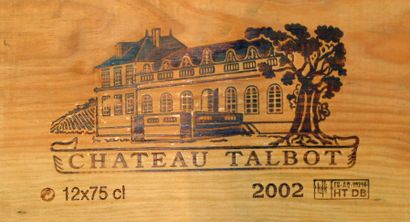 null 12 B CHÂTEAU TALBOT (Caisse Bois) GCC4 St Julien 2002 