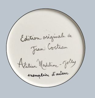 Jean COCTEAU (1889-1963) Plat «L'arbre de science»
Edition originale de Jean Cocteau-Atelier...