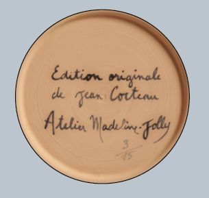 Jean COCTEAU (1889-1963) Plat «La nuit»
Edition originale de Jean Cocteau-Atelier...