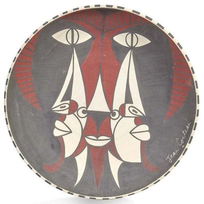 Jean COCTEAU (1889-1963) Plat «Bouc trois faces»
Edition originale de Jean Cocteau-Atelier...