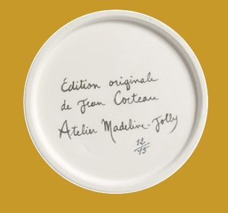 Jean COCTEAU (1889-1963) Plat «Faune aux raisins»
Edition originale de Jean Cocteau-Atelier...