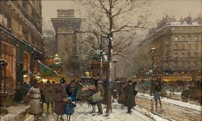Eugène GALIEN-LALOUE (1854-1941) 
Porte Saint Denis
Gouache et aquarelle sur papier,...