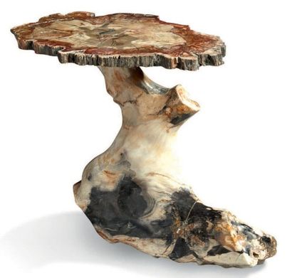 null Table en bois fossile formant un «bout de canapé»
Hauteur: 45 cm
Dimensions...