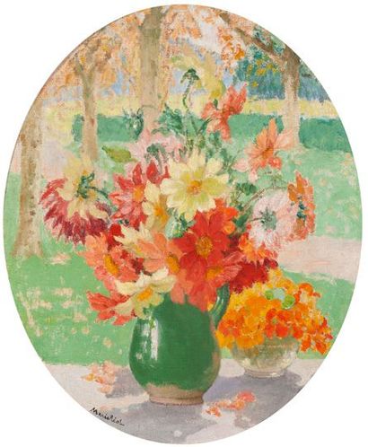 Marie Marguerite REOL (1880-1963) Bouquet de fleurs
Huile sur toile, signée en bas...