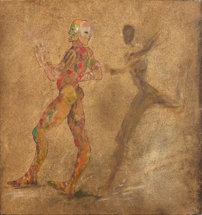 LEONOR FINI 萊昂諾 · 菲妮 (1907-1996) Harlequinade, 1982
Technique mixte sur papier marouflée...