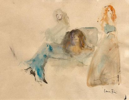 LEONOR FINI 萊昂諾 · 菲妮 (1907-1996) Femmes
Aquarelle, gouache et encre sur papier, signée...