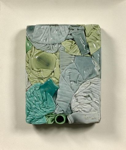 CÉSAR 凯撒· 巴达奇尼 (1921-1998) Compression plastiques verts
Plastique sur panneau dans...