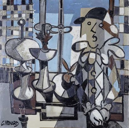 Claude VENARD (1913-1999) Arlequin
Huile sur toile, signée en bas à gauche
100 x...