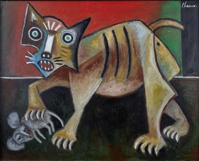 Roland CHANCO (1914) Le chat et la souris, 1973
Huile sur toile, signée en haut à...
