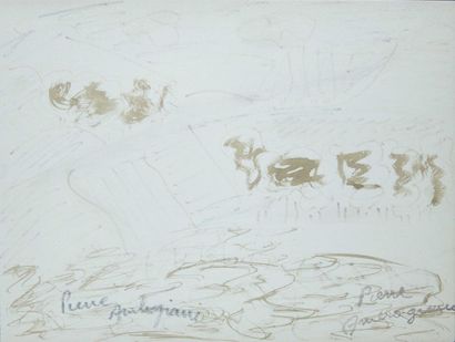 Pierre AMBROGIANI (1907-1985) Paysage de Provence
Technique mixte sur papier, signée...