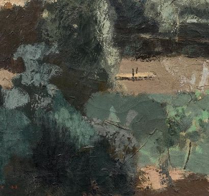 JOSEPH INGUIMBERTY 约瑟夫‧恩桂波提 (1896-1971) Au bord de l'eau, 1933
Huile sur toile, signée...