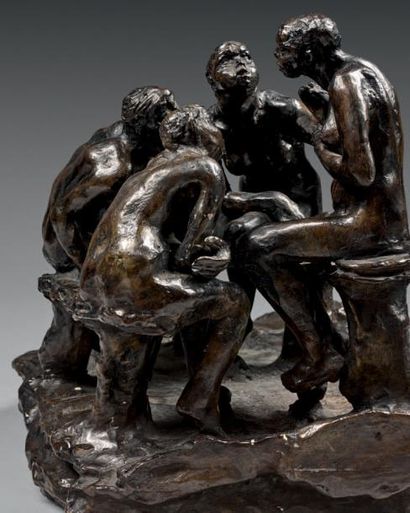 CAMILLE CLAUDEL 卡米耶‧克洛岱尔 (1864-1943) 
Les causeuses ou les bavardes ou la confidence,...