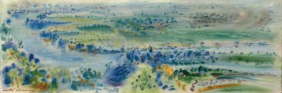 André MASSON (1896-1987) 
La Seine près de Vétheuil, 1953
Huile sur toile, signée...