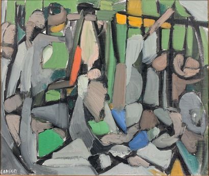 André LANSKOY (1902-1976) 
* Ombre clair, 1962
Huile sur toile, signée en bas à gauche,...