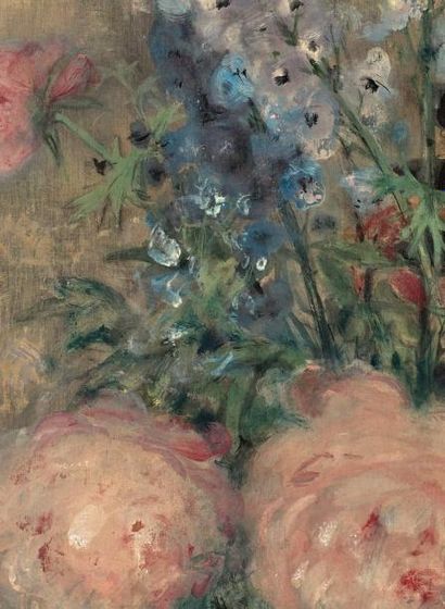 LE PHO 黎谱 (1907-2001) 
Bouquet de fleurs, circa 1955
Encre, couleurs et gouache sur...