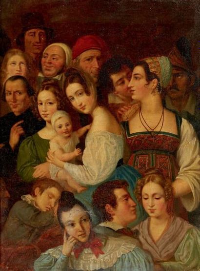Jean Blaise VILLEMSSENS (Toulouse, 1806 - 1859) Différentes études de personnages...