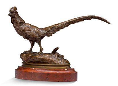 Alphonse Alexandre ARSON (1822-1880) Faisan
Épreuve en bronze à patine brune signée...
