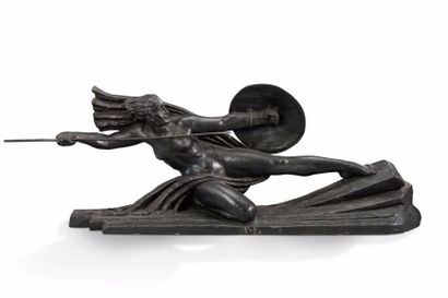 MARCEL BOURAINE (1886-1948) 
«Penthésilia, reine des Amazones»
Sculpture en bronze...