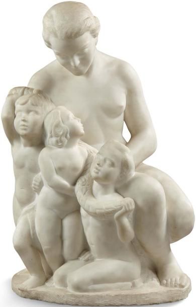 Jean TERZIEFF (1894-1978) Mireille Terzieff et ses enfants Odile, Laurent et Marc
Sculpture...