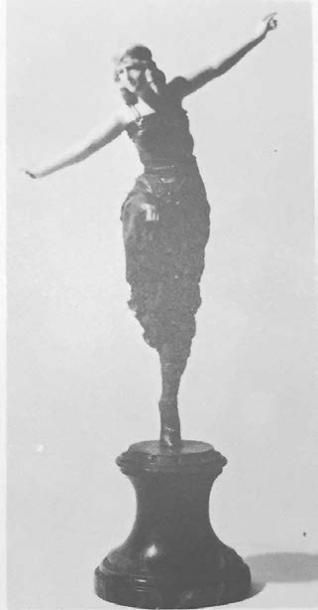 Paul PHILIPPE (1870-1930) Danseuse russe
Bronze doré figurant une femme dansant reposant...