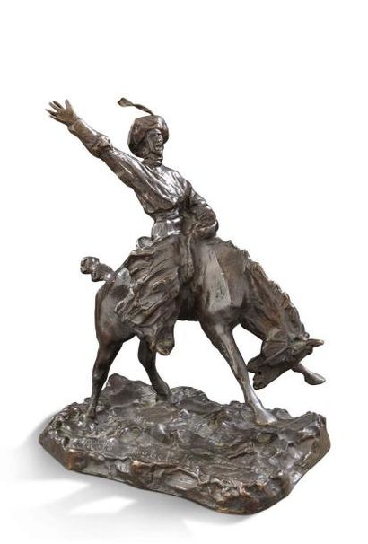 PAOLO PAVEL PETROVITCH TROUBETSKOY (1866-1938) Bronze à patine brune figurant un...