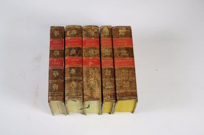 null Journal Militaire Années 1818 à 1827. 21 tomes, reliés cuir. 
