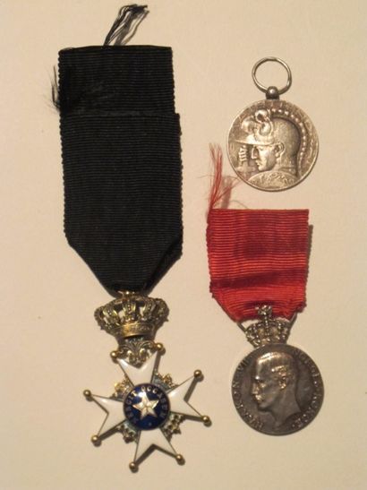 null Norvège Ordre de l'Étoile polaire. Croix de Chevalier. Vermeil, émail, ruban....