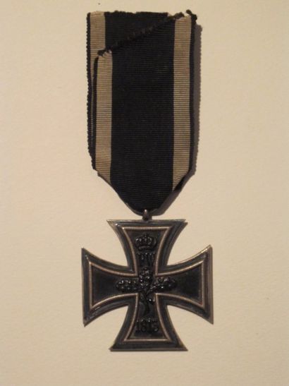 null Allemagne Ordre de la Croix de fer. Croix de 1870, avec rappel 25. Argent, ruban....