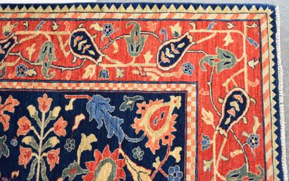 null SULTANABAD (Égypte)
Original tapis à décor rappelant les ferahan, à velours...