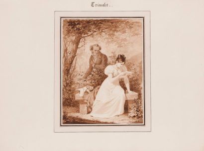 Louis Joseph TRIMOLET (Paris 1812-1843) Le mari s'inquiète ou la lettre secrète
Plume...