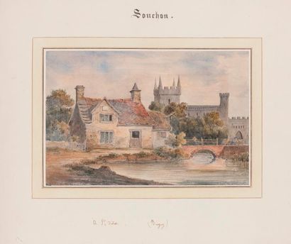 SOUCHON (Actif au XIXe siècle) Le château de Saint Didier (Bugey)
Plume et encre...