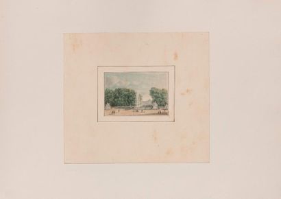 Joseph François BURDALLET (Carouge 1781-1851) Les jardins des Tuileries
Plume et...