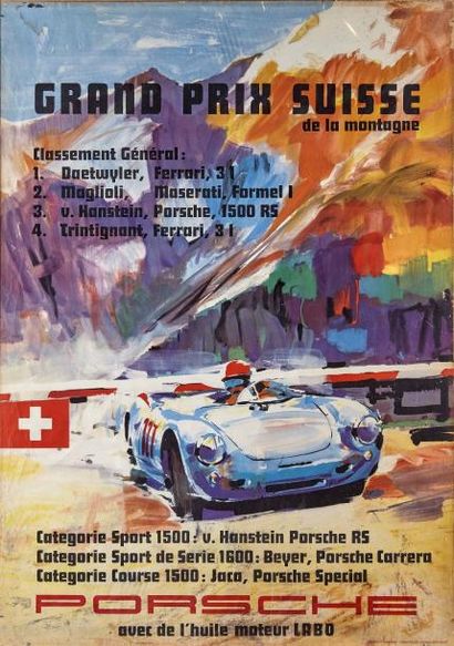 Erich STRENGER (1922-1993) Grand Prix de Suisse de la montagne
Affiche. Impression...