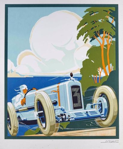 Alexis KOW (1901-1978) Grand Prix International Automobile du Cap d'Antibes et de...