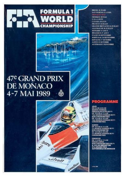 null Grand Prix F1 de Monaco 1989
Affiche originale
Editions FIA 1989
Très bon état...
