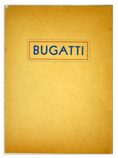 BUGATTI Dépliant sur la gamme Bugatti de la concession
Bucar Export AG de Zürich
Circa...