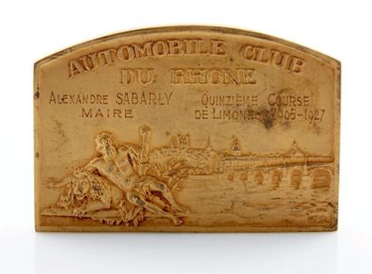 null Automobile Club du Rhône
Plaque commémorative en bronze de la Quinzième Course...