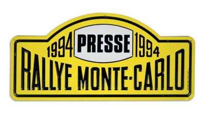 null Plaque du Rallye Monte-Carlo 1994 - Presse
